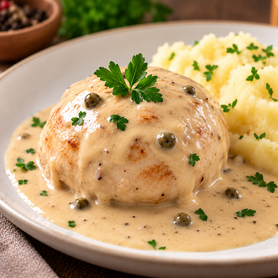 PAVÉ DE DINDE, SAUCE AU POIVRE